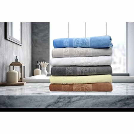 Dan River 4 Piece Embossed Microfiber Bath Towel Set - Grey 5514GR4PC
